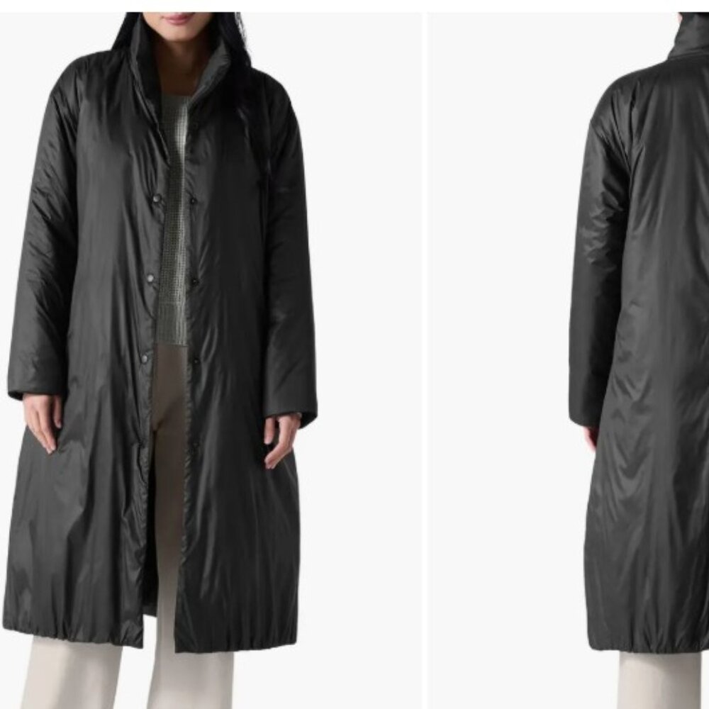 Eileen Fisher High Collar Insulated Puffer Coat